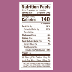 Dark Chocolate Raspberry SQUARES Medium Bag (Case of 6)
