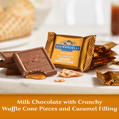 Milk Chocolate Caramel Waffle Cone SQUARES Medium Bag (Case of 6)