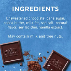 Intense Dark Sea Salt 60% Cacao Dark Chocolate Squares Medium Bag (Case of 6)