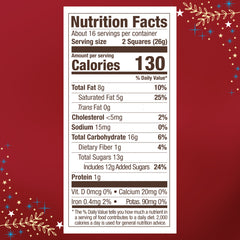 Assorted Holiday Chocolate SQUARES Extra Large Bags (Case of 6)