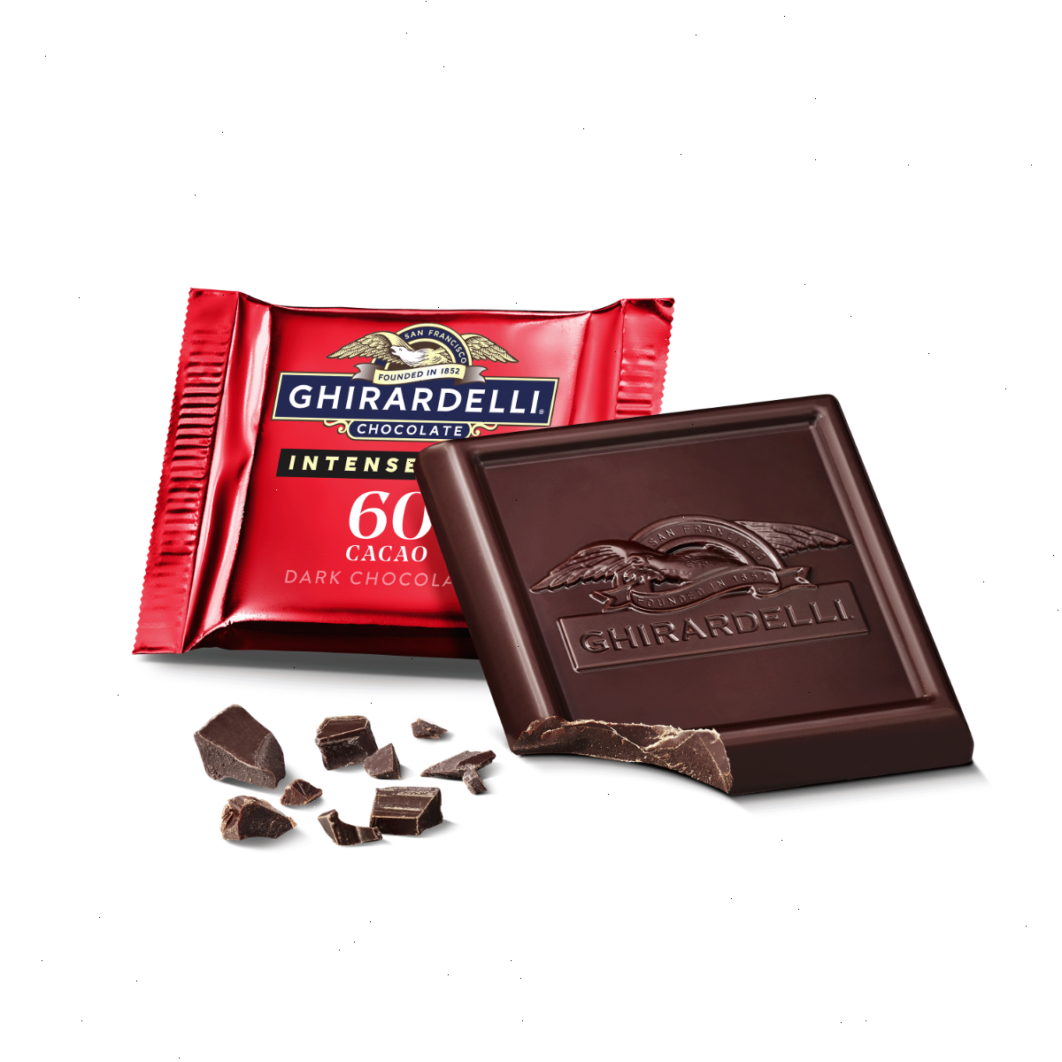 Intense Dark 60% Cacao Dark Chocolate Squares Case Pack (540 ct)