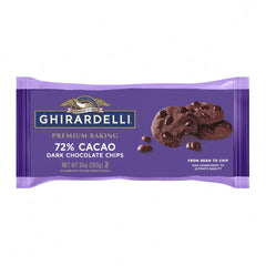 Ghirardelli 72% Cacao Dark Chocolate Premium Baking Chips (Case of 12 Bags)