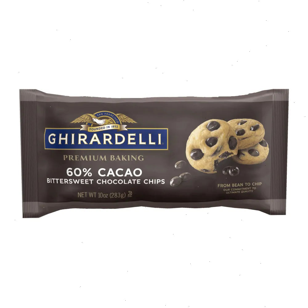 Ghirardelli Bittersweet 60% Cacao Baking Chips (Case of 12 Bags)