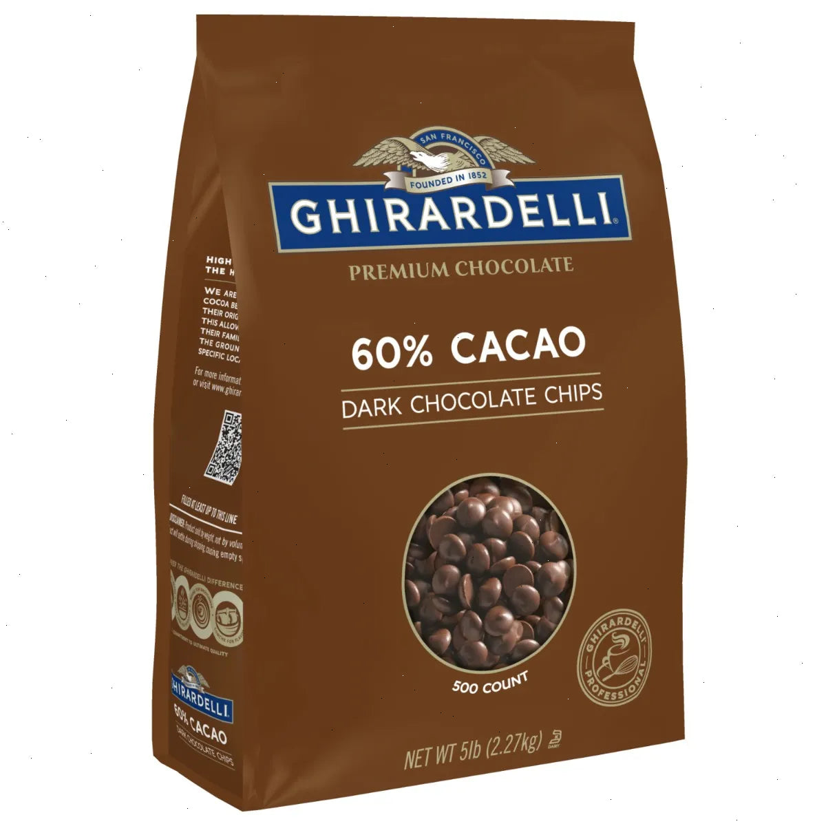 60% Cacao Chocolate Chips 5lb Bag