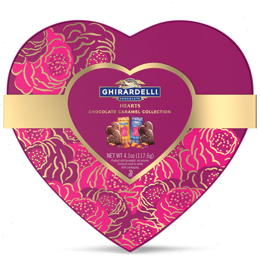 Chocolate Caramel Hearts Gift Box
