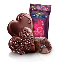 Dark Chocolate Lava Cake Hearts Large Bag (Case of 12)