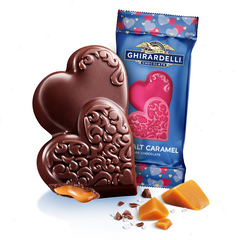 Dark Chocolate Sea Salt Caramel Hearts Case Pack (500 ct)