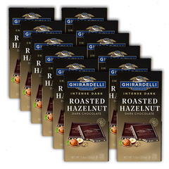 Intense Dark Roasted Hazelnut Dark Chocolate Bar (Case of 12)