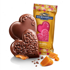 Milk Chocolate Caramel Hearts Large Bag (Case of 12)